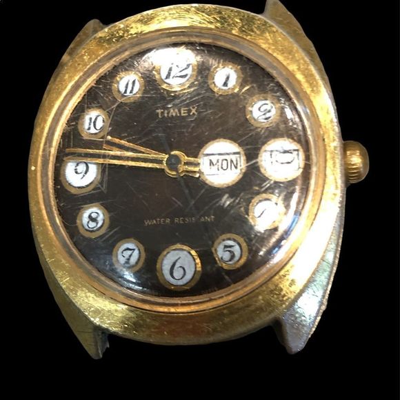 1974 Timex Marlin Brown Telephone Watch Face only - Picture 3 of 5